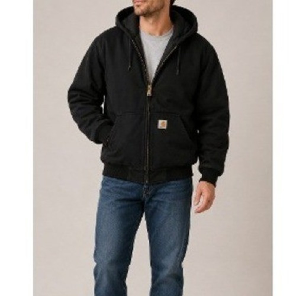 Carhartt Men's Black‎ Front zipper Hooded Performance Jacket Size 2XL